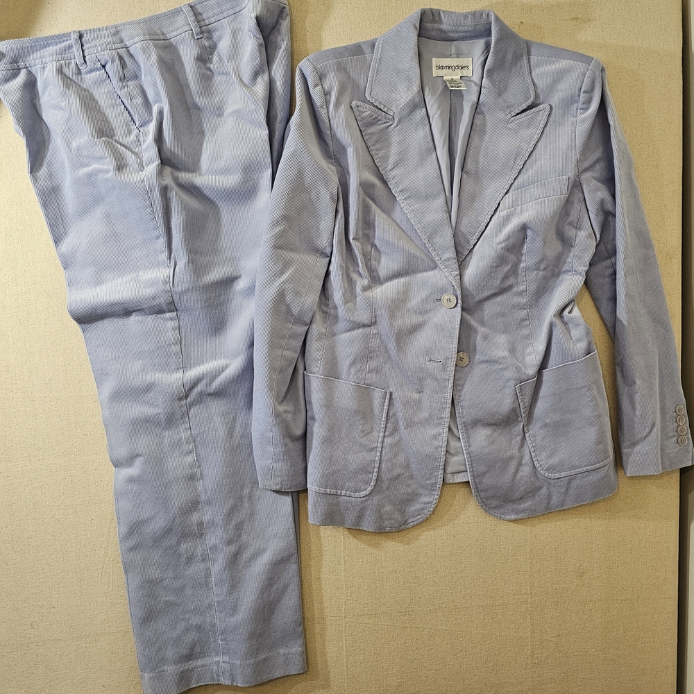 Bloomingdale's Soft Blue Womens Pantsuit 12p
